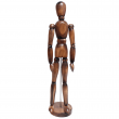 Boneco Articulado Para Desenho 30cm Marrom Vintage