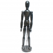 Boneco Articulado Para Desenho 30cm Preto Vintage