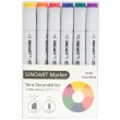 Marcador Artístico Sinoart Marker 06 Cores Tons Secundários