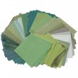 Mini Block de Papel Japonês Awagami C/150 Folhas de 8,5cmX8,5cm em Tons de Verde