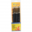 Pincel Modelador de Silicone 10 Keramik Com 05 Peças