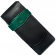 Porta Canetas de Couro Para 03 Canetas Verde