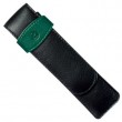 Porta Canetas de Couro Para 02 Canetas Preto/Verde