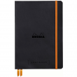 Caderno Sketchbook de Couro Goalbook Rhodia Black A5