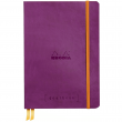Caderno Sketchbook de Couro Goalbook Rhodia Purple A5