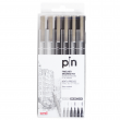 Estojo de Caneta Nanquim Uni Pin 200 Uni Ball 06 Pontas