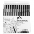 Estojo de Caneta Nanquim Uni Pin 200 Uni Ball 12 Pontas