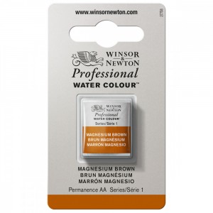 Tinta Aquarela Profissional Winsor & Newton Pastilha S1 381 Magnes Brown