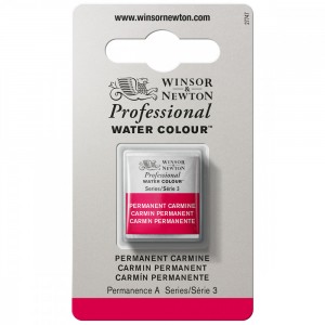 Tinta Aquarela Profissional Winsor & Newton Pastilha S3 479 Permanent Carmine