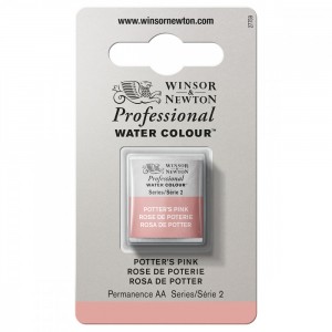 Tinta Aquarela Profissional Winsor & Newton Pastilha S2 537 Potter Pink