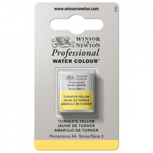 Tinta Aquarela Profissional Winsor & Newton Pastilha S3 649 Turner Yellow