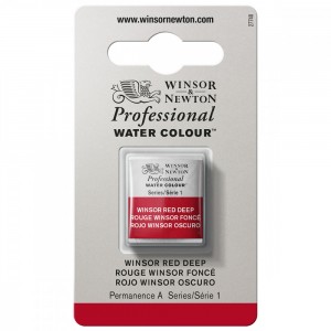 Tinta Aquarela Profissional Winsor & Newton Pastilha S1 725 Red Deep