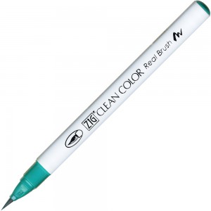 Caneta Zig Clean Color Real Brush Kuretake 042 Turquoise Green