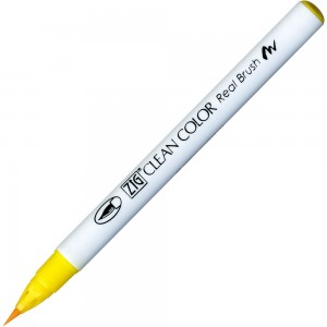 Caneta Zig Clean Color Real Brush Kuretake 050 Yellow