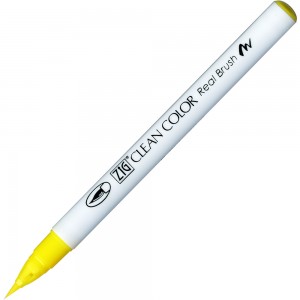 Caneta Zig Clean Color Real Brush Kuretake 051 Lemon Yellow
