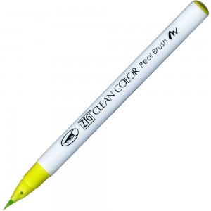 Caneta Zig Clean Color Real Brush Kuretake 053 Yellow Green