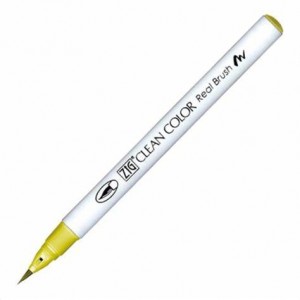 Caneta Zig Clean Color Real Brush Kuretake 056 Smoky Yellow
