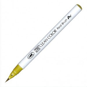 Caneta Zig Clean Color Real Brush Kuretake 057 Dark Yellow