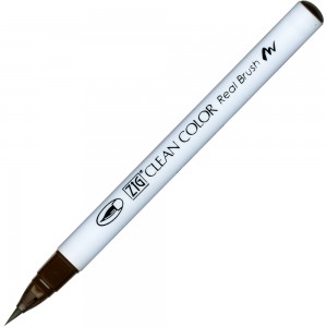 Caneta Zig Clean Color Real Brush Kuretake 062 Dark Brown