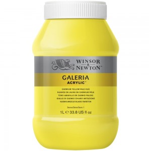 Tinta Acrílica Galeria W&N 114 Cadmium Yellow Pale Hue 1 LITRO