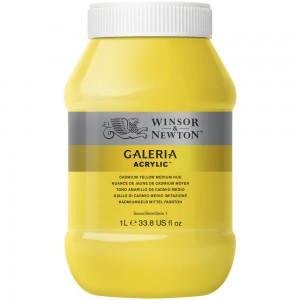 Tinta Acrílica Galeria W&N 120 Cadmium Yellow Medium Hue 1 LITRO