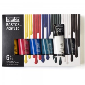 Estojo Tinta Acrílica Liquitex Basics 06 Cores Basicas 118ml 