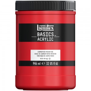 Tinta Acrílica Liquitex Basics 151 Cadmium Red Medium 946ml