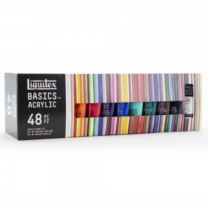 Estojo Tinta Acrílica Liquitex 48 Cores Basics 22ml