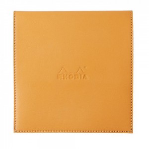 Bloco de Notas Rhodia 14.5x14.5cm Boutique Capa de Couro Laranja