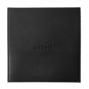Bloco de Notas Rhodia 14.5x14.5cm Boutique Capa de Couro Preto
