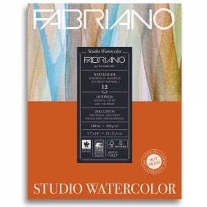 Bloco Fabriano Watercolor Satinado 300g/m² 28x35.6cm