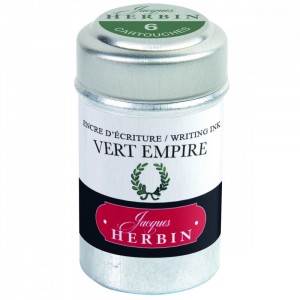 Tinta Cartucho Caneta Tinteiro Vert Empire Herbin