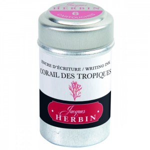 Tinta Cartucho Caneta Tinteiro Coral des Tropiques Herbin
