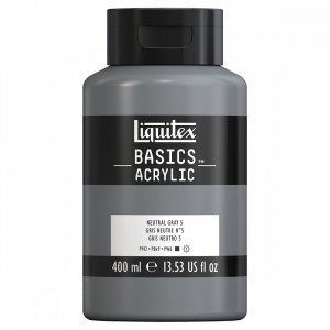 Tinta Acrílica Liquitex Basics 724 Neutral Grey Value 5 400ml