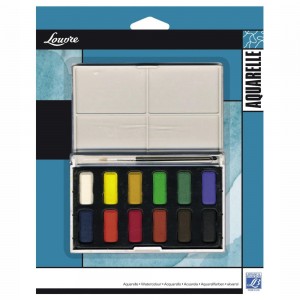 Estojo Aquarela Lefranc & Bourgeois 12 Cores Pastilha 