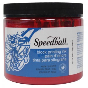 Tinta Para Xilogravura Speedball 470ml 3701 Vermelha 