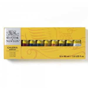 Estojo Tinta Acrilica Galeria Winsor & Newton 10 Cores 60ml