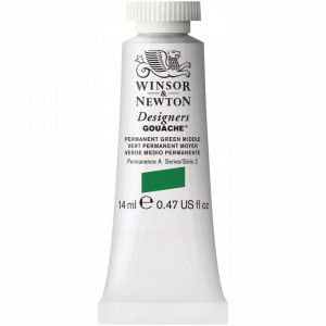 Tinta Guache Designers Winsor & Newton 14ml S2 Permanent Green Middle
