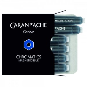 Cartucho Caneta Tinteiro Caran d’Ache Chromatics Magnetic Blue C/6