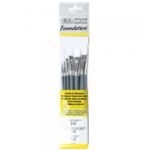 Kit De Pincéis Acrilica Winsor & Newton Foundation 06 Unidades 5295007