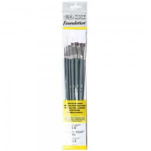 Kit De Pincéis Acrilica Winsor & Newton Foundation 06 Unidades 5295008