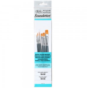 Kit De Pincéis Aquarela Winsor & Newton Foundation 06 Unidades 5295015