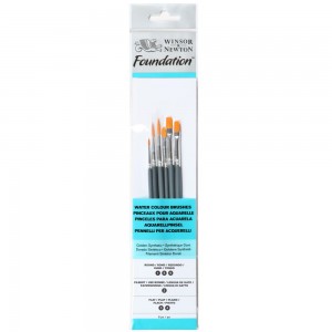 Kit De Pincéis Aquarela Winsor & Newton Foundation 06 Unidades 5295016