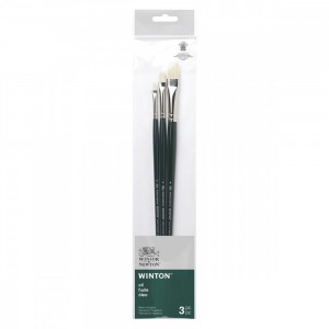 Kit de Pincéis Winsor & Newton Winton 3 Unidades Cabo Longo
