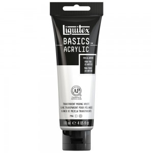 Tinta Acrílica Liquitex Basics 430 Transparent Mixing White 118ml