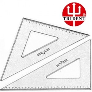 Conjunto de Esquadros Trident com Graduação 37cm