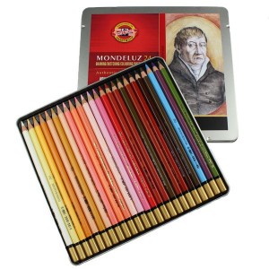Lápis Aquarelável Koh-I-Noor Mondeluz 24 Cores Retratos