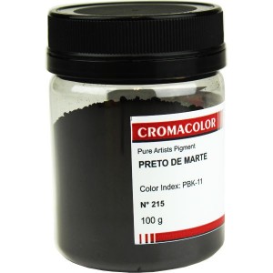Pigmento Artístico Cromacolor Puro 215 Preto de Marte 100g