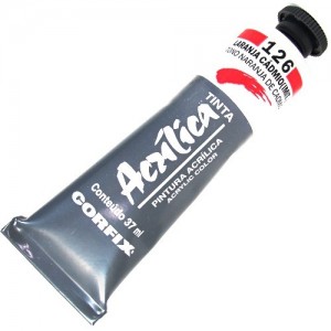 Tinta Acrílica Corfix 37ml 126 Laranja Cádmio Imit.