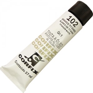 Tinta a Óleo Corfix 37ml 102 Branco Titânio G1